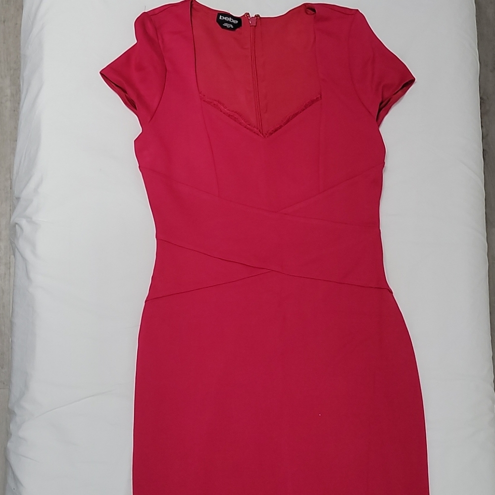 Bebe red dress maxi